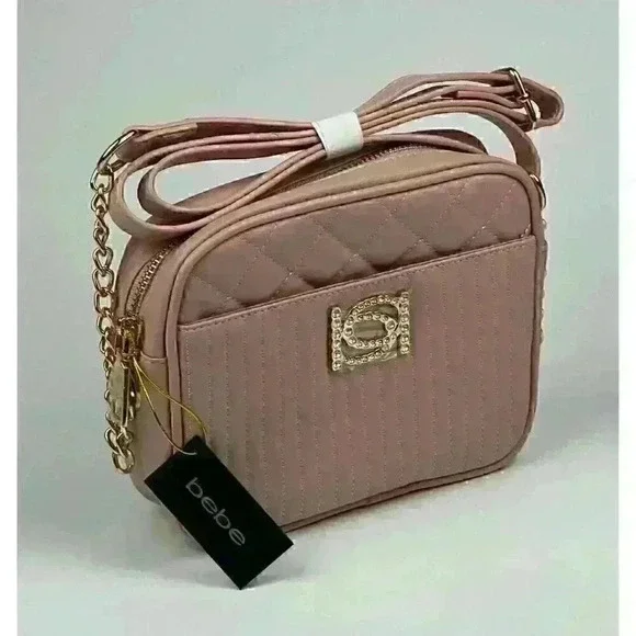 NEW! Bebe Women's Hazel Rhinestone Square Crossbody Bag NWT $78 - Picture 3 of 5
